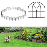 promitop Decorative Garden Fence, 27.3 ft, 26 panels, black colour, front view