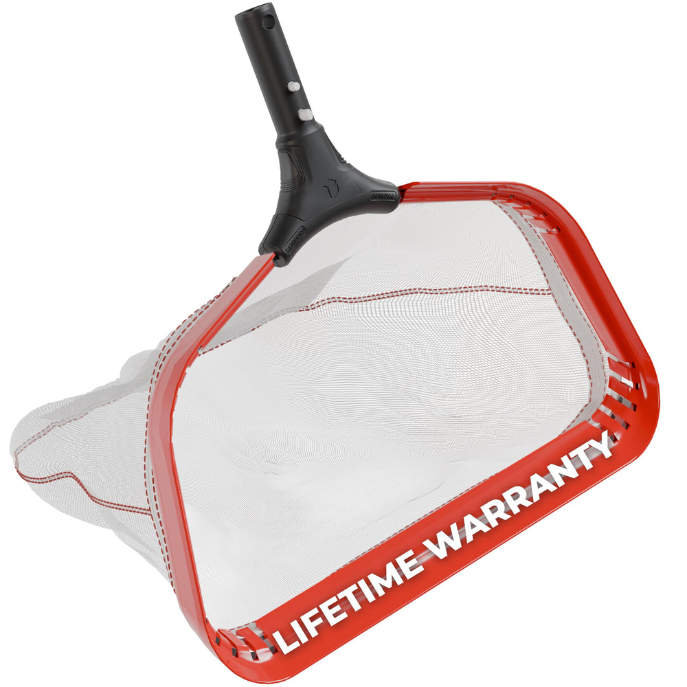 ProTuff Pool Silt Net 17.5in front view in red