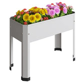 PROXRACER Raised Garden Bed front view in white