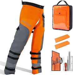 PROYAMA Chainsaw Chaps front view in orange