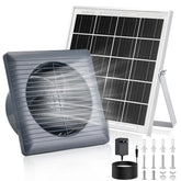 Prozilon Solar Powered Exhaust Fan front view in black