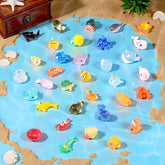Prudiut Mini Ocean Resin Animals 50 Pcs assorted vibrant designs