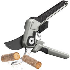 PrunePro Bypass Hand Pruner front view with stainless steel blades