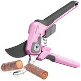 PrunePro pruning shears front view with pink handles