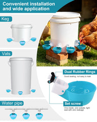 psarnuk Chicken Waterer Cups in a vibrant coop setting