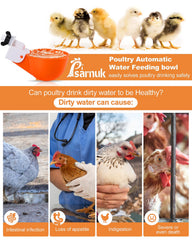 psarnuk Chicken Waterer Cups installation kit with screws and seals