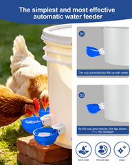 psarnuk Chicken Waterer Cups with rubber seals and screws