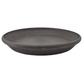 PSW Pot Collection 10-inch dark charcoal plant saucer front view