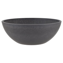 PSW Pot Collection 12-inch low bowl planter in dark charcoal front view