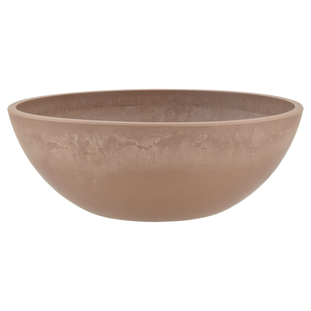 PSW Pot Collection 12-inch taupe low bowl planter front view