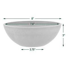PSW Pot Collection shallow garden bowl planter with optional drainage holes
