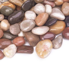 Pulovin 10 lbs decorative rocks mixed colour front view