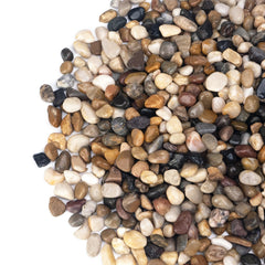 Pulovin 10 lbs pebbles front view with mixed colors