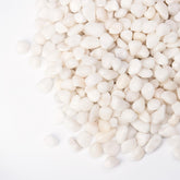 Pulovin 10 lbs white garden pebbles front view