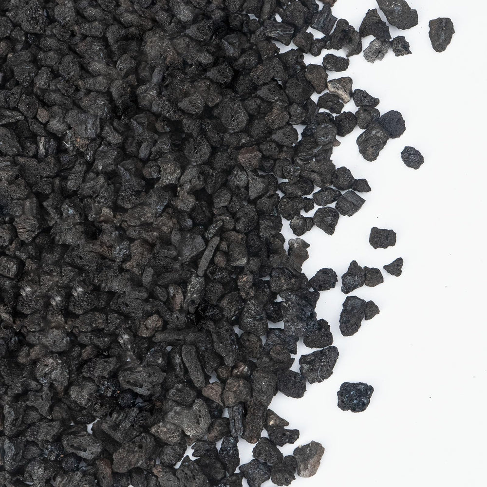Pulovin 5 lbs black lava rocks in packaging