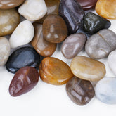 Pulovin Decorative Rocks, polished 1-1.5 inch stones front view