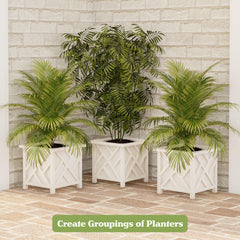 Pure Garden planter box with decorative flowers