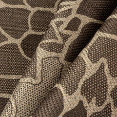 PureCozy 5x7 Brown Outdoor Rug on patio