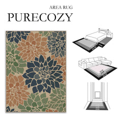 PureCozy 5x7 Outdoor Rug showing the texture and design
