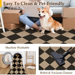 PureCozy runner rug detail showcasing woven texture