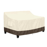 PureFit Outdoor Couch Cover beige model front view