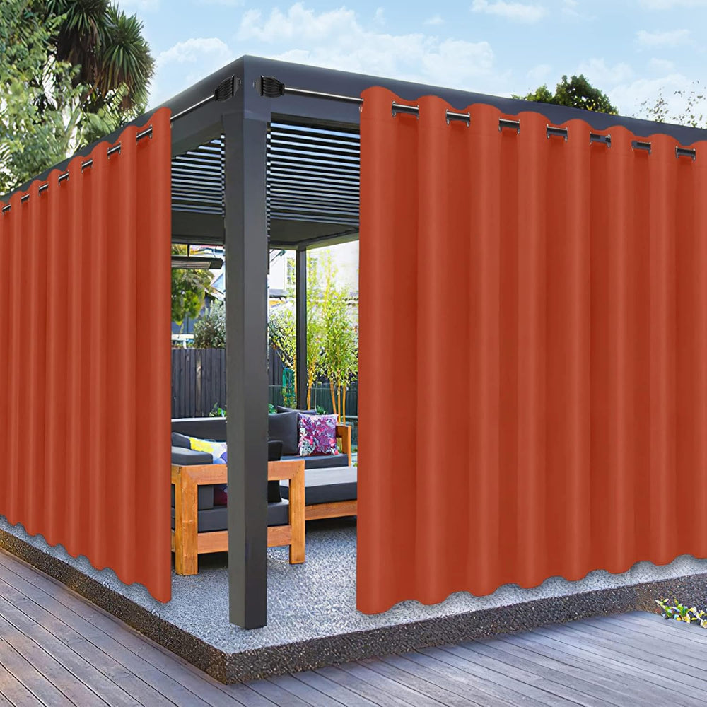 PureFit Outdoor Curtain Red Clay front view