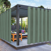 PureFit Outdoor Curtains Sage Green front view