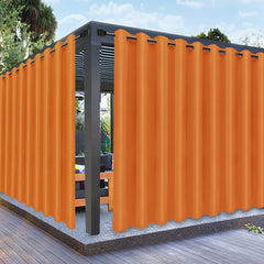 PureFit waterproof outdoor curtain orange front view