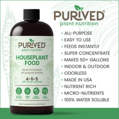 Purived 16oz All-Purpose Liquid Plant Fertilizer bottle side view