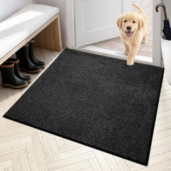PURRUGS Dirt Trapping Indoor Door Mat 36" x 36" Charcoal front view