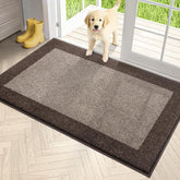 PURRUGS Dirt Trapping Indoor Door Mat front view in Beige & Grayish Brown