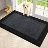 PURRUGS Dirt Trapping Indoor Door Mat front view in bluish grey and charcoal
