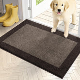 PURRUGS Dirt Trapping Indoor Door Mat front view in grayish brown and coffee