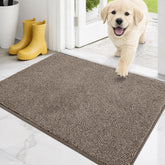 PURRUGS Dirt Trapping Indoor Door Mat front view in Heathered Beige