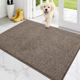 PURRUGS Dirt Trapping Indoor Door Mat front view in heathered beige