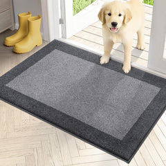 PURRUGS Dirt Trapping Indoor Door Mat Light Grey front view
