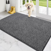 PURRUGS Dirt Trapping Indoor Door Mat rectangular shape in heathered grey