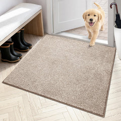 PURRUGS Dirt Trapping Indoor Door Mat, Taupe, front view