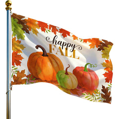 PURYOUNY Fall Flag 3x5 Ft double sided with pumpkins and maple leaves