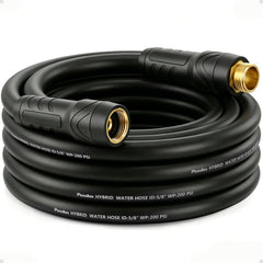 PUUKU 25ft garden hose front view with black finish