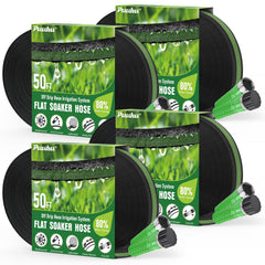PUUKU Flat Soaker Hose 200FT in packaging with connectors