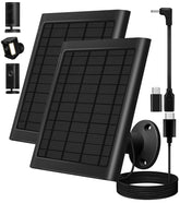 PUUQII 8W solar panel charger for Ring camera, front view