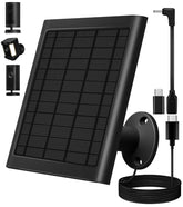 PUUQII 8W Solar Panel Charger for Ring Cameras front view