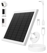 PUUQII 8W Solar Panel Charger for Ring Cameras front view