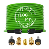 PWACCS 100 FT Pressure Washer Hose Apple Green front view