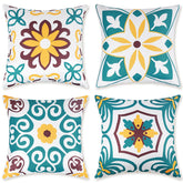 Pyonic 18x18 inch turquoise outdoor pillow cover front view