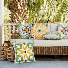Pyonic Outdoor Pillow Cover close-up showing fabric texture
