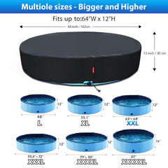 QH.HOME Round Kiddie Pool Cover adjustable ratchet detail
