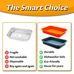 QHAND reusable drip pans side view