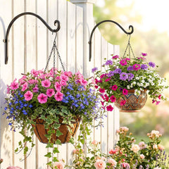 Qiang Ni 12-Inch Bird Feeder Plant Hanger Hook on wooden fence